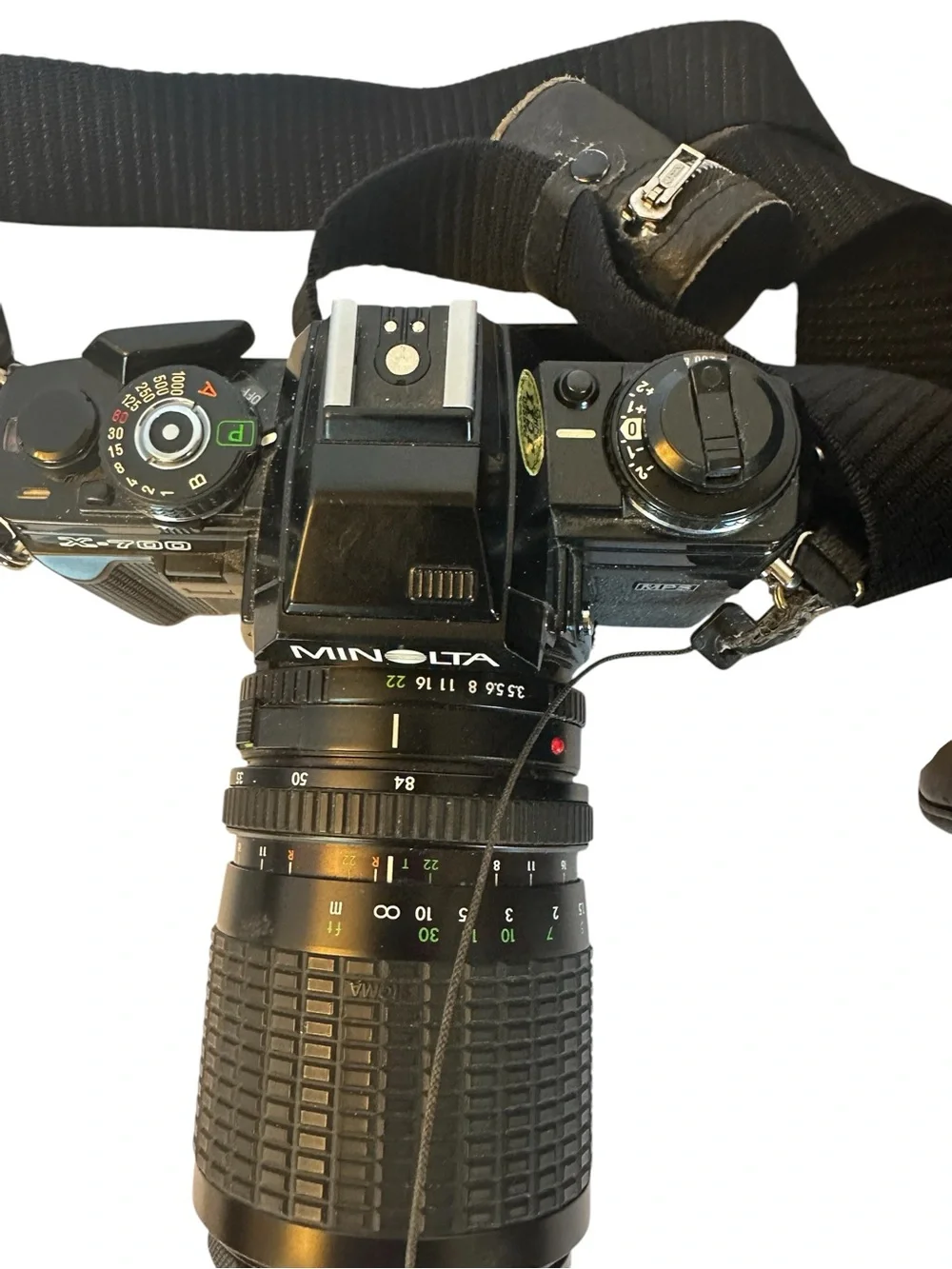 Minolta Black SLR Camera Kit with Case & Flash